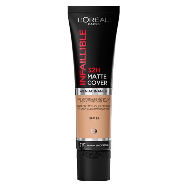 L'oréal París - Base Maquillaje - Matte Cover 32H Infalible - 115 - 30ml