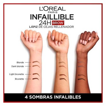 L'Oréal París - Lápiz Cejas - Infaillible Brows 24H Filling Triangular - 3.0: Brunette
