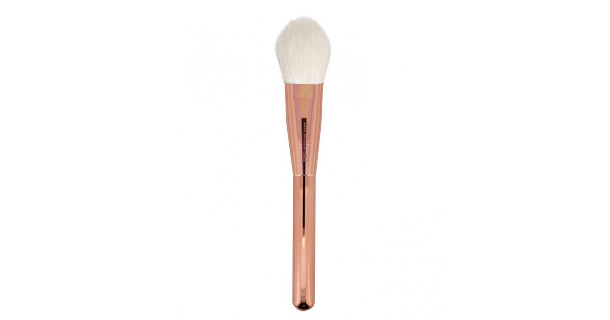 Makeup Revolution - Brocha colorete Ultra Metals Sculpt Blush Brush – F303